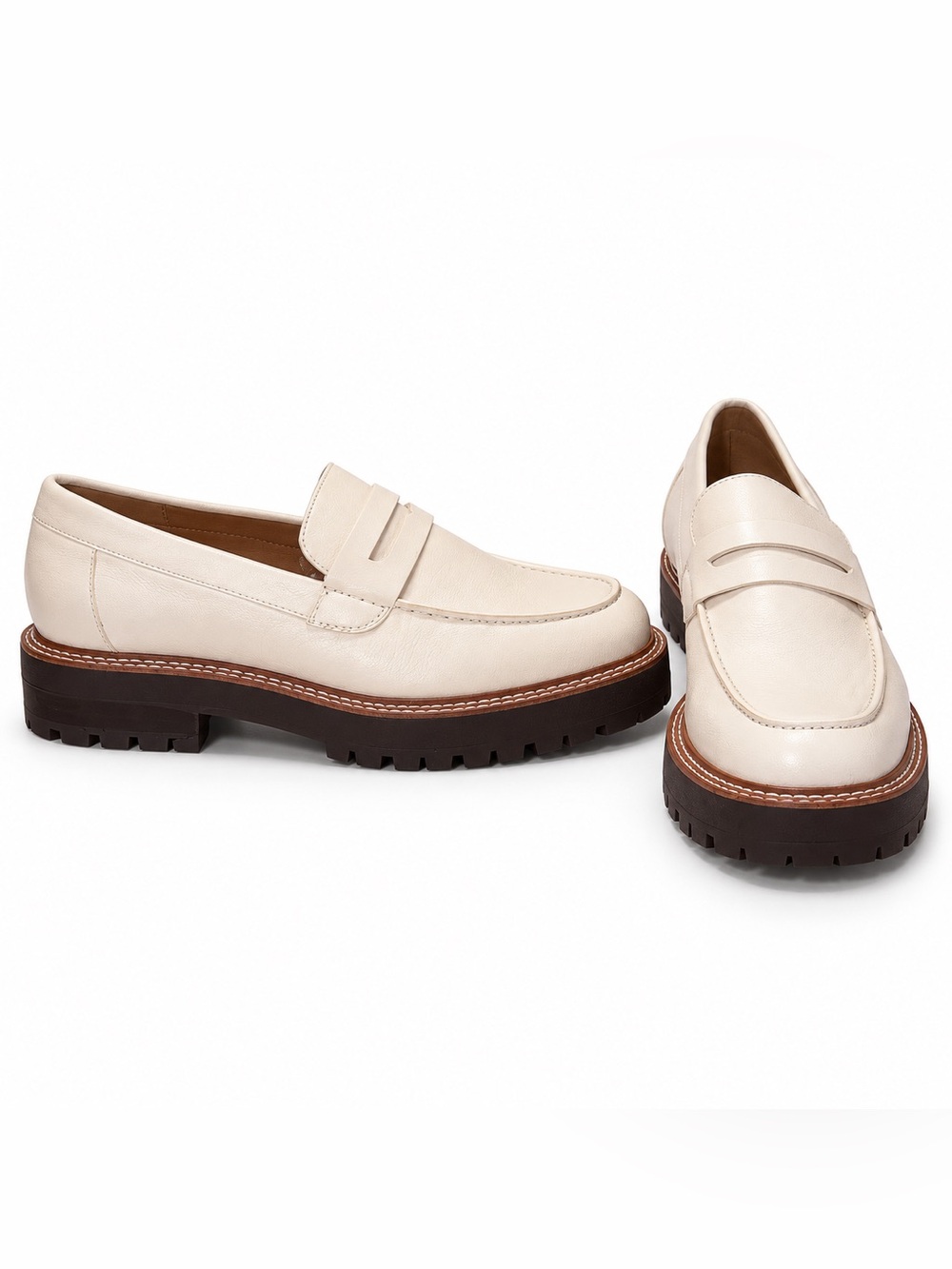 Yellow Box Sherry Cream Lug Sole Penny Loafers – Size 9.5 NWOB - Picture 1 of 5